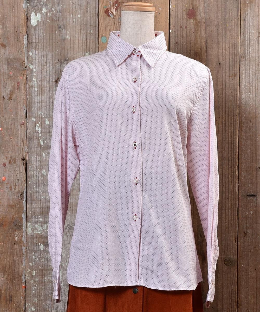 Made in Italy Long Sleeve Shirt Pin Dotåꥢ Ĺµ  ԥɥåȥͥ
