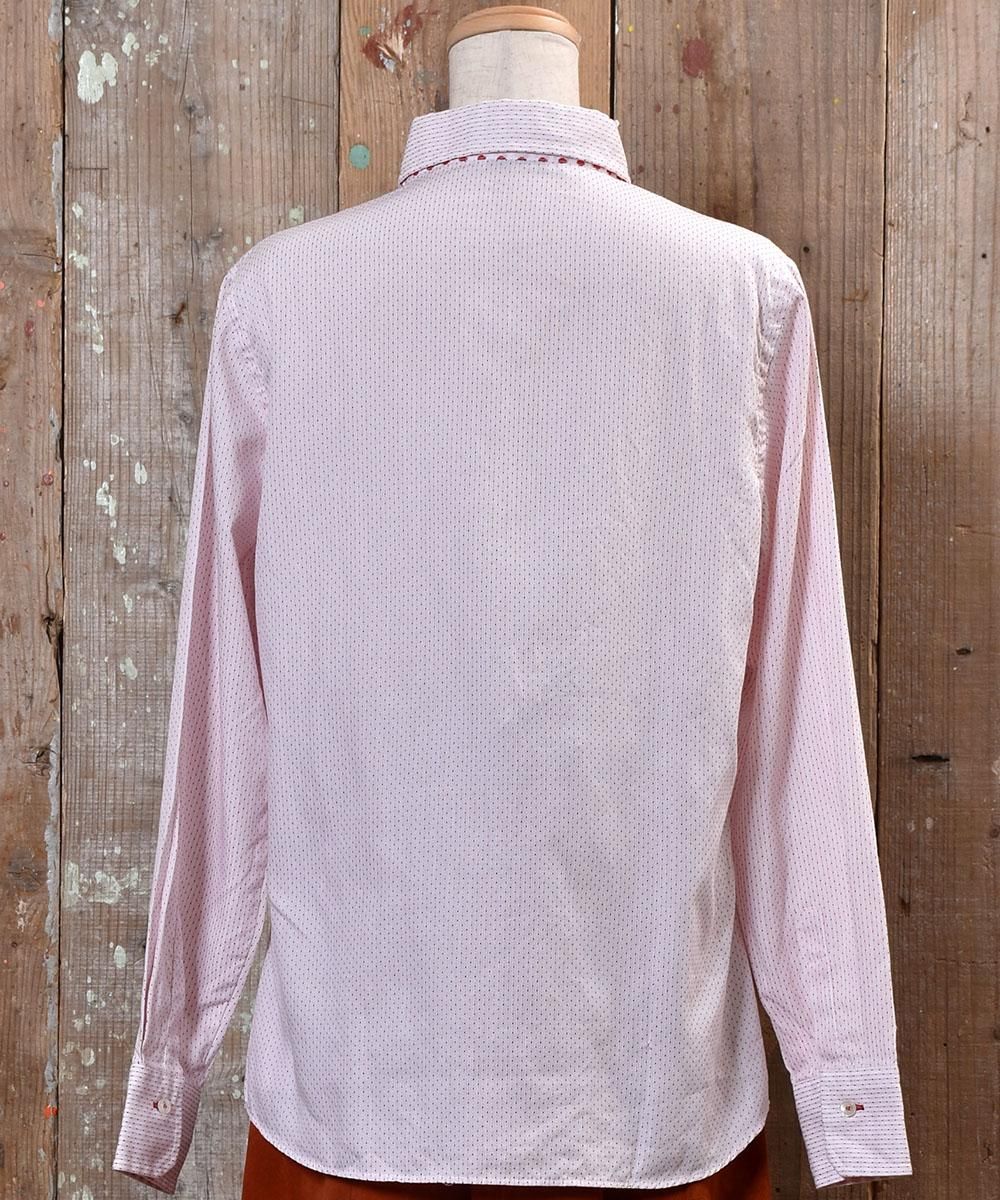 Made in Italy Long Sleeve Shirt Pin Dotåꥢ Ĺµ  ԥɥåȥͥ