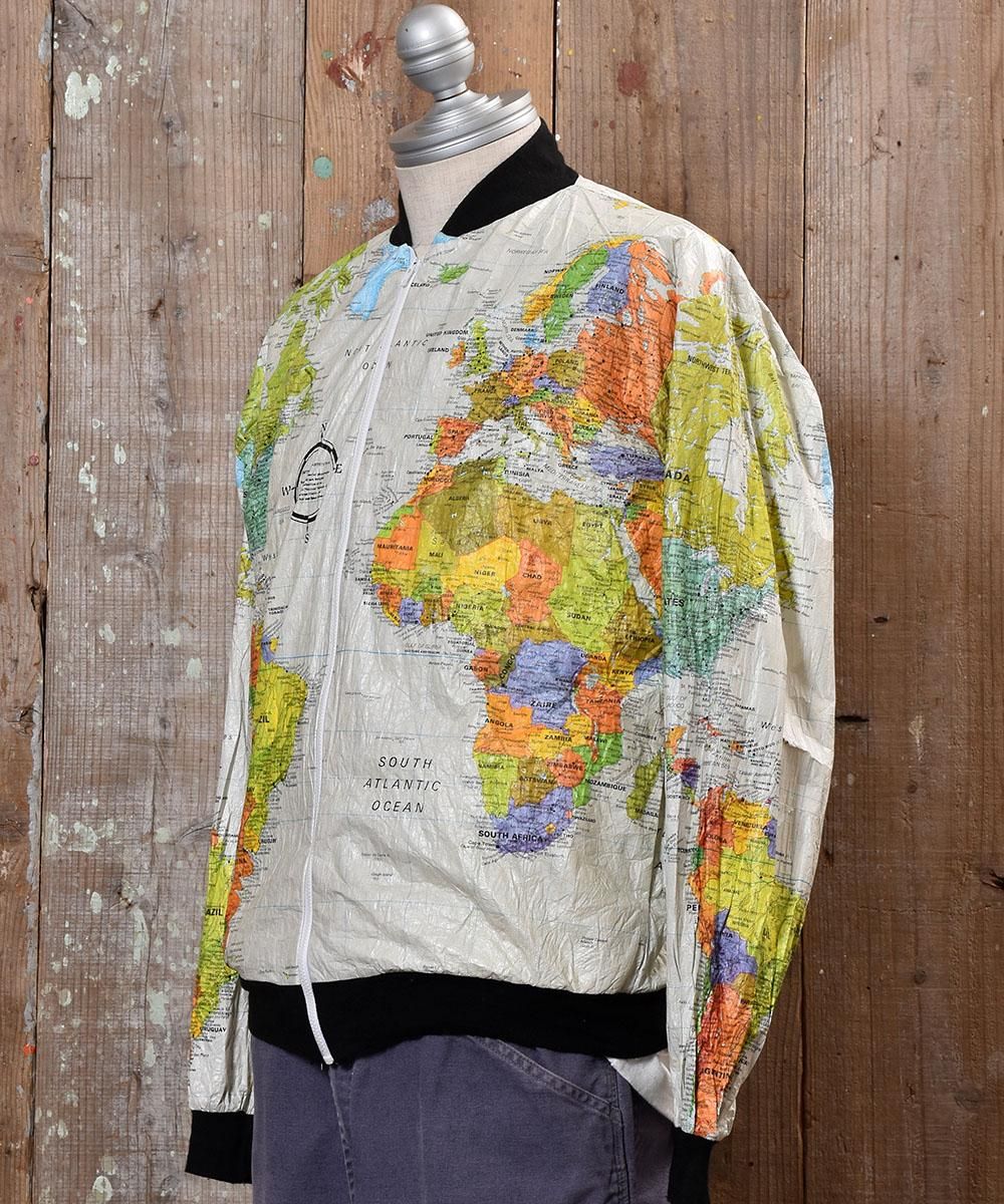 Made in USA ”WEARIN' THE WORLD” Paper Jacket | アメリカ製 地図柄 ...