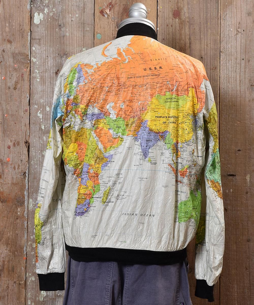 Made in USA ”WEARIN' THE WORLD” Paper Jacket | アメリカ製 地図柄 ...