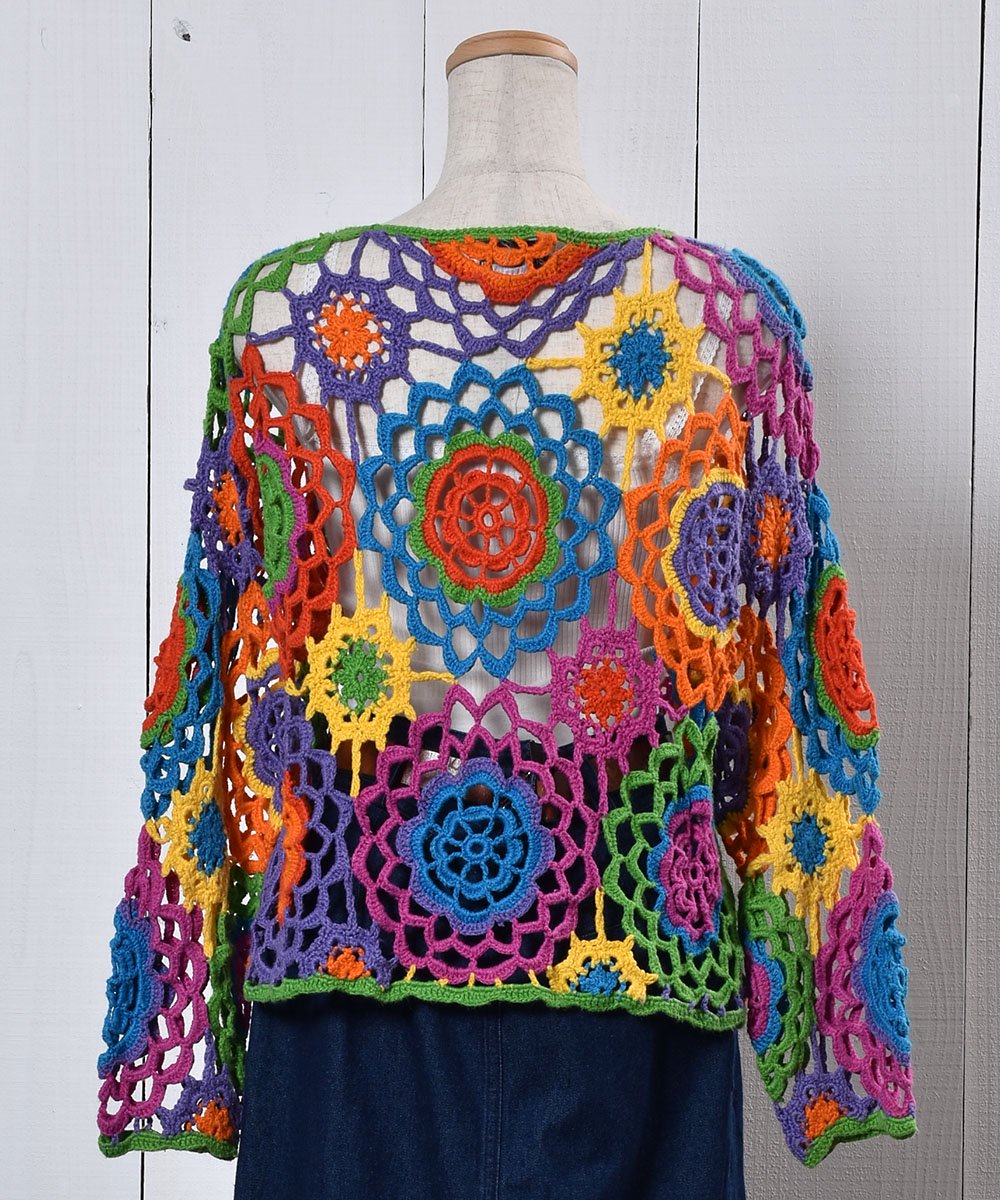 Long Sleeve Crochet Knit  Flower PatternĹµ Ԥ ˥å ͥͥ