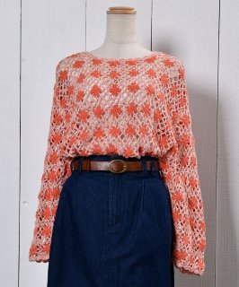Long Sleeve Crochet Knit  Flower PatternĹµ Ԥ ˥å  Υͥå 岰졼ץե롼 ࡼ