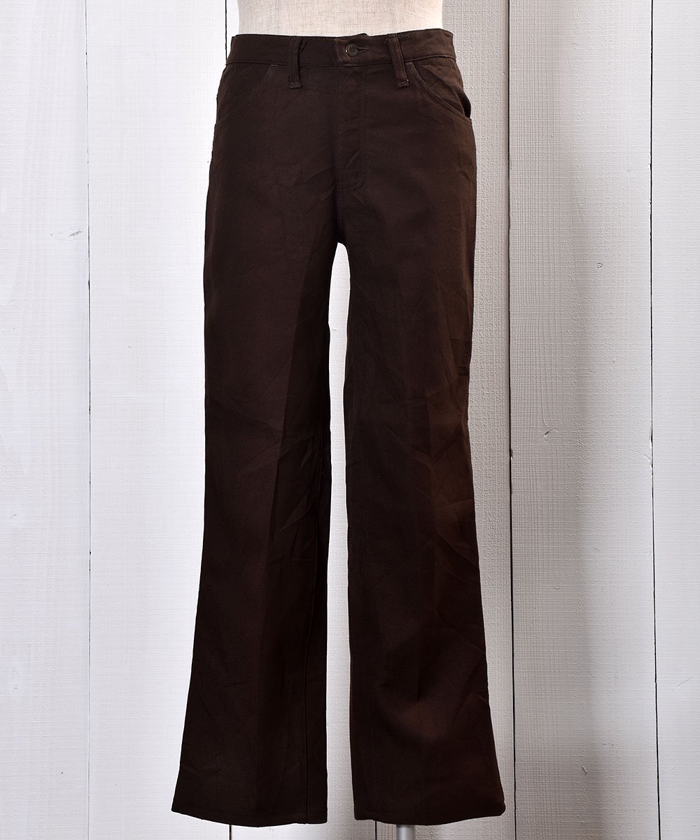 Made in USA Wrangler Polyester Pants Brown W31åꥫ֥󥰥顼ץݥѥ ֥饦 W31  ͥå  岰졼ץե롼 ࡼ