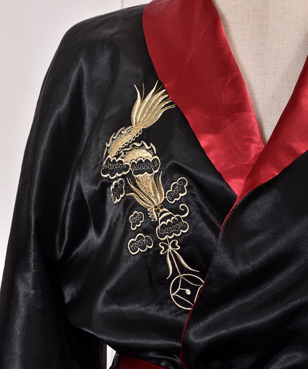 Reversible Dragon Embroidery China Gown Long｜リバーシブル 