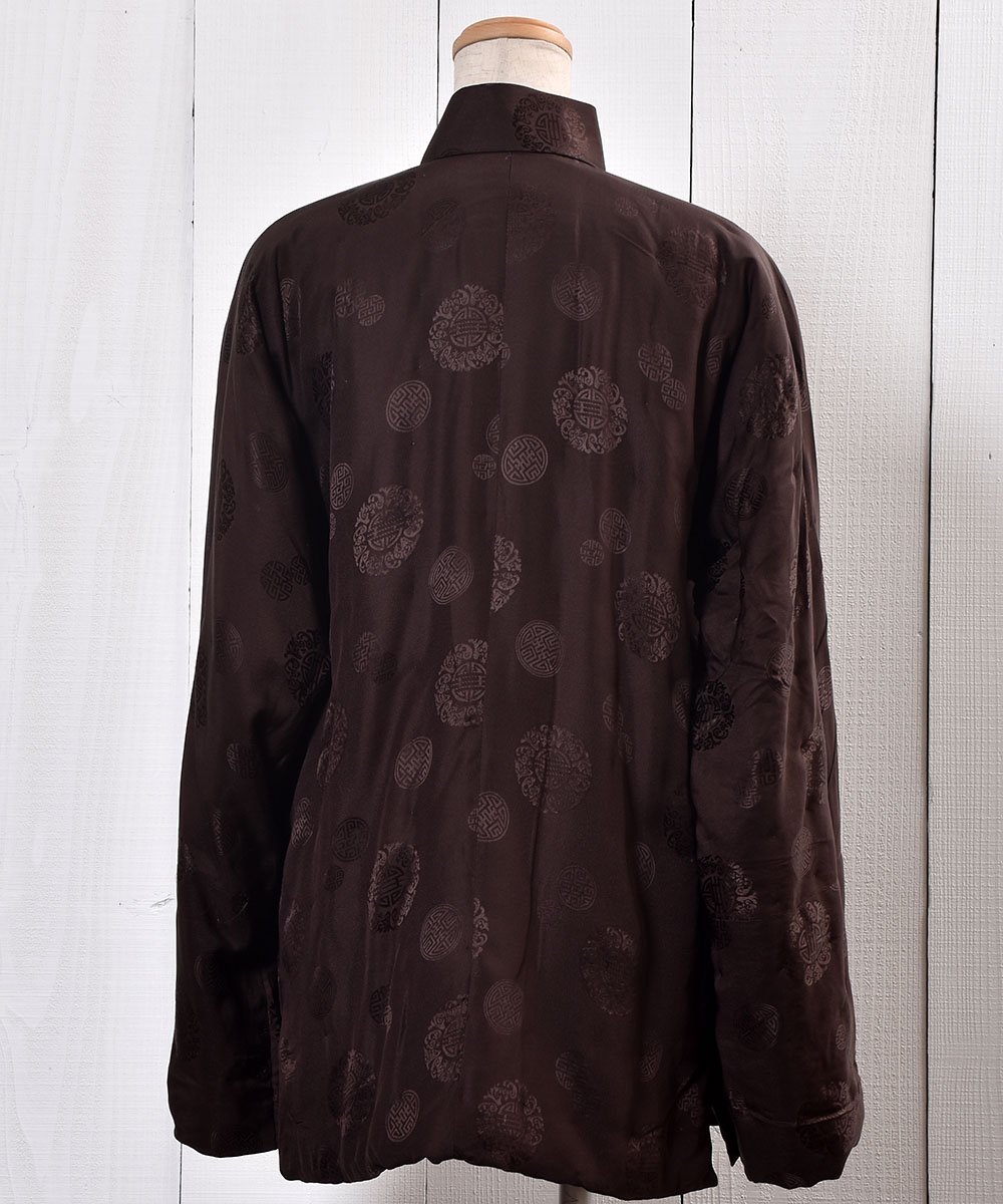Mandarin Collar Silk Coat Orientalåɥ顼 륯 㥤ʥͥ