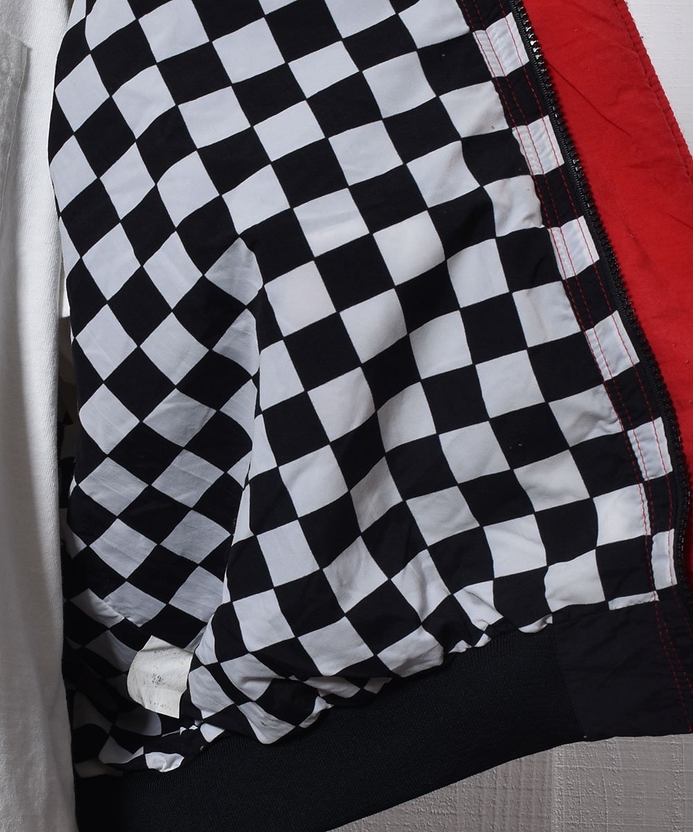 Made in USA Racing Jacket Block Check Emblem|アメリカ製 レーシング