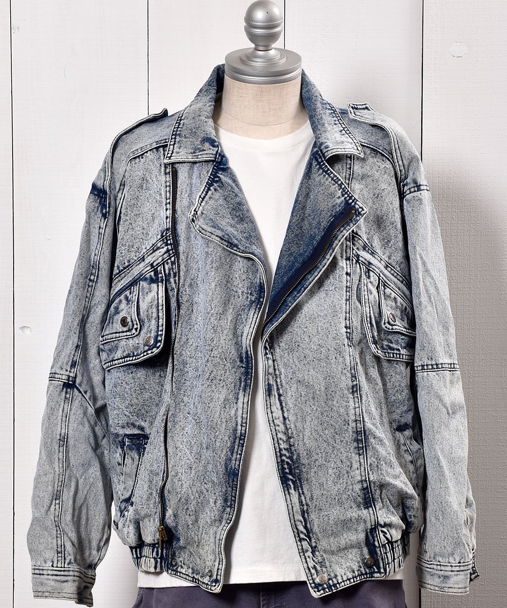 Chemical Wash Denim Zip Jacket Kilt |ߥ륦åǥ˥ åץ㥱å ͥ