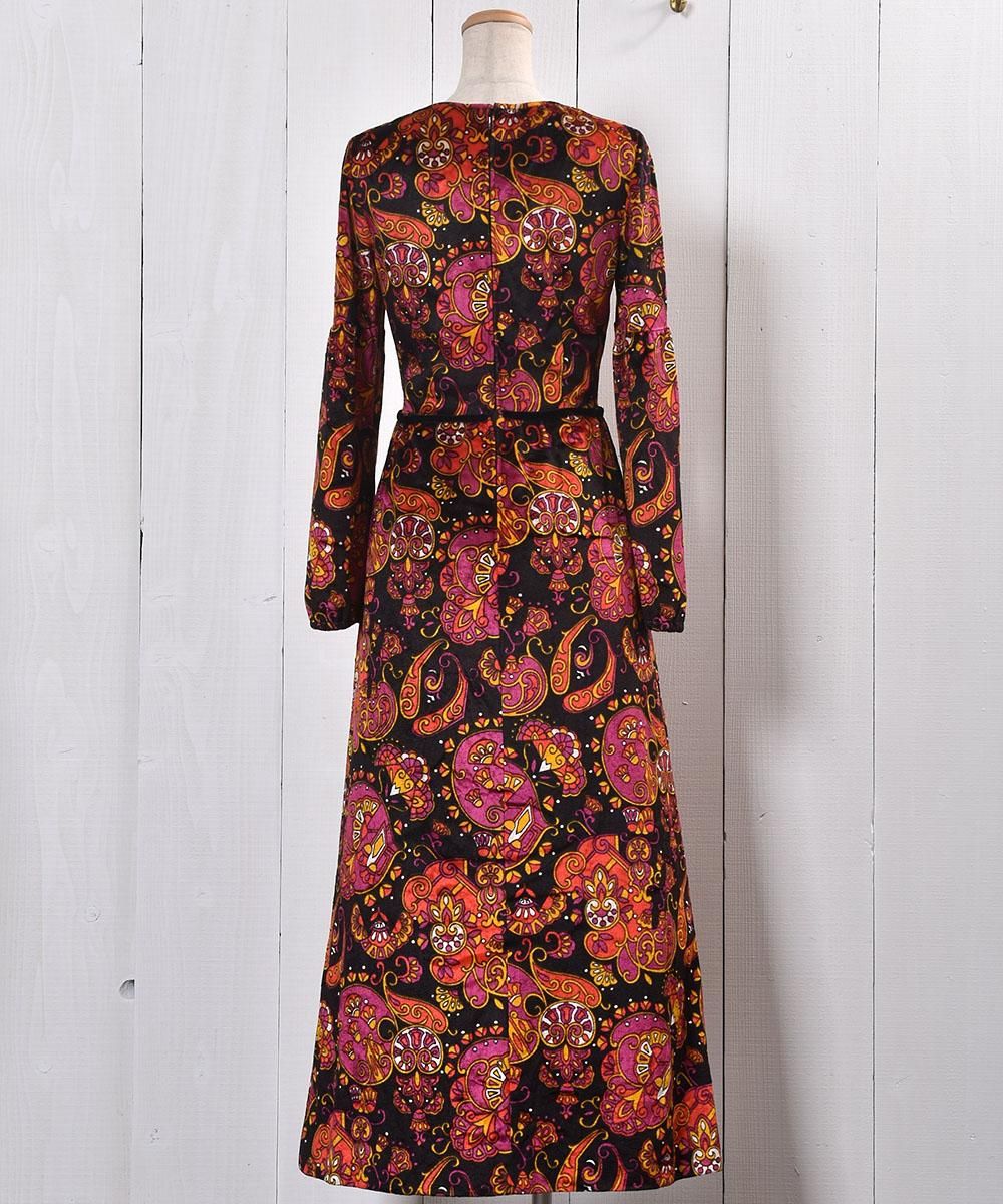 70's Vintage  Velvet One Piece70ǯ ӥơ٥ԡͥ