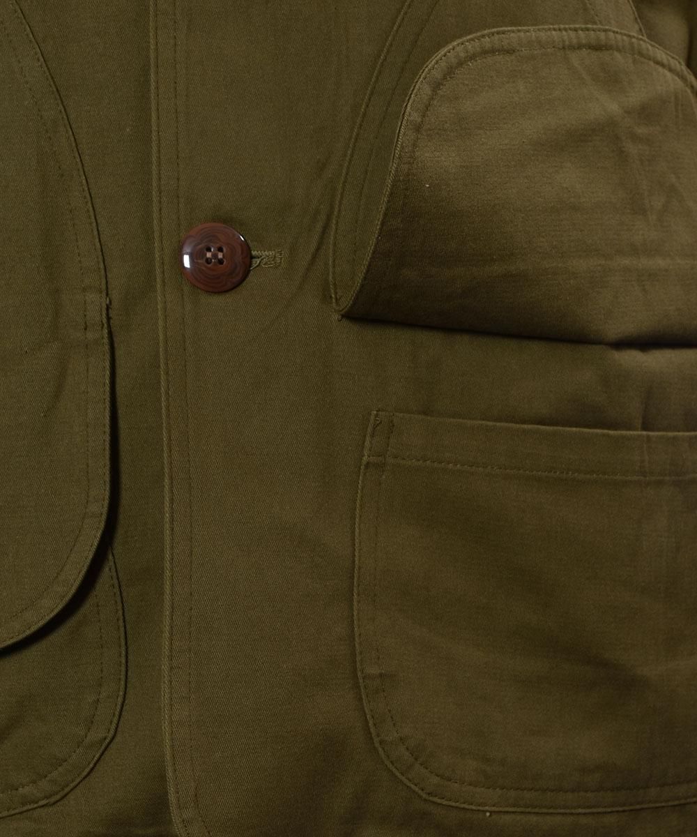 3色展開】 ハンティングジャケット オリーブ - 古着屋