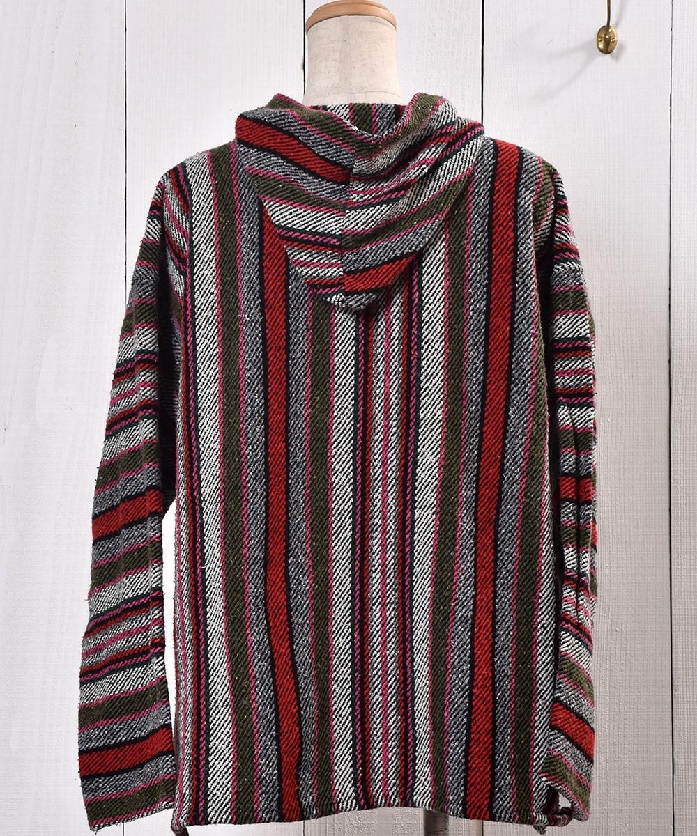 Long Sleeve Mexican Parka Multi Borderå󥰥꡼ ᥭѡ ޥܡͥ