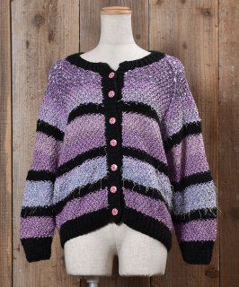 Long Sleeve Knit Cardigan Different  Material Twinkleå󥰥꡼ ˥åȥǥ Ǻߥå Υͥå 岰졼ץե롼 ࡼ