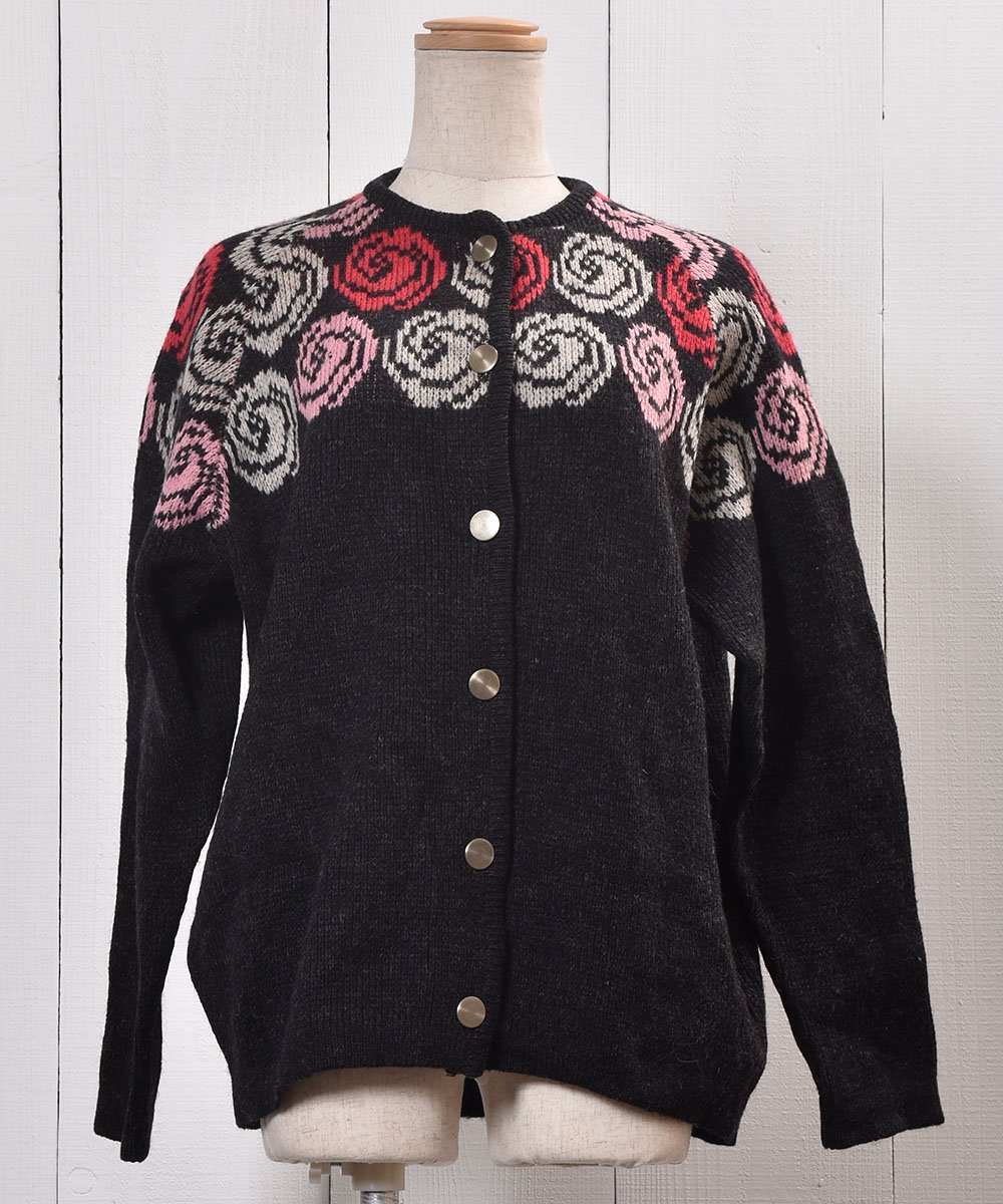  ǥ  롼ͥåǥMade in Sweden Rose Jaquard Knit Cardigan   ͥå  岰졼ץե롼 ࡼ