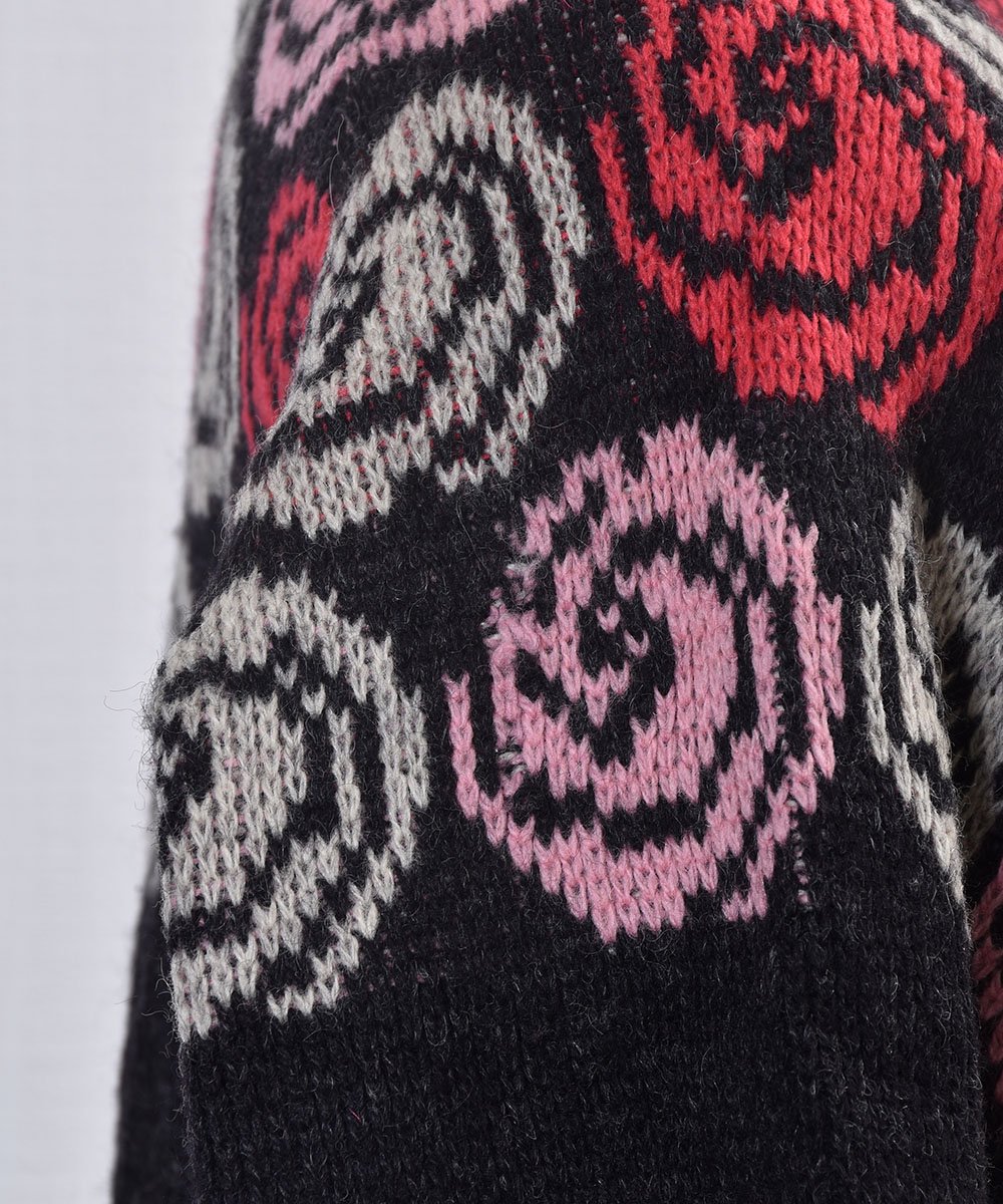 ǥ  롼ͥåǥMade in Sweden Rose Jaquard Knit Cardigan ͥ