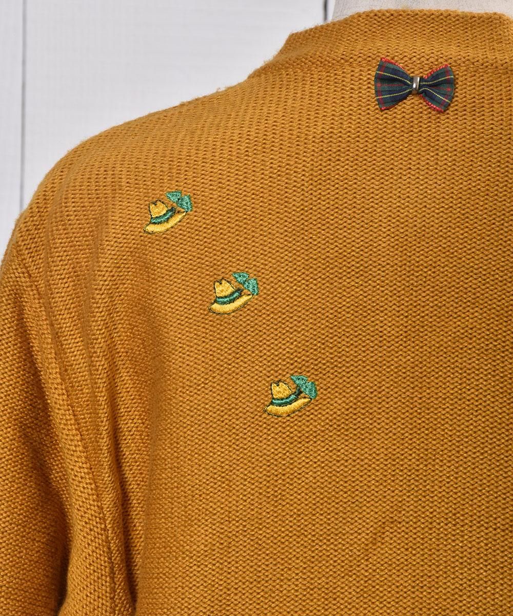 衼å Τɽ ǥ Made in Europe Embroidery Knit Cardigan ͥ