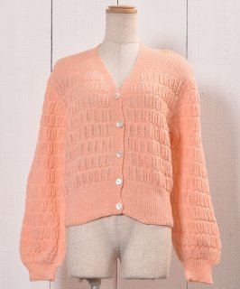 古着Long Sleeve Rib Knit Cardigan  |ロングスリーブ リブニット カーディガン 飾り編み 古着のネット通販 古着屋グレープフルーツムーン
