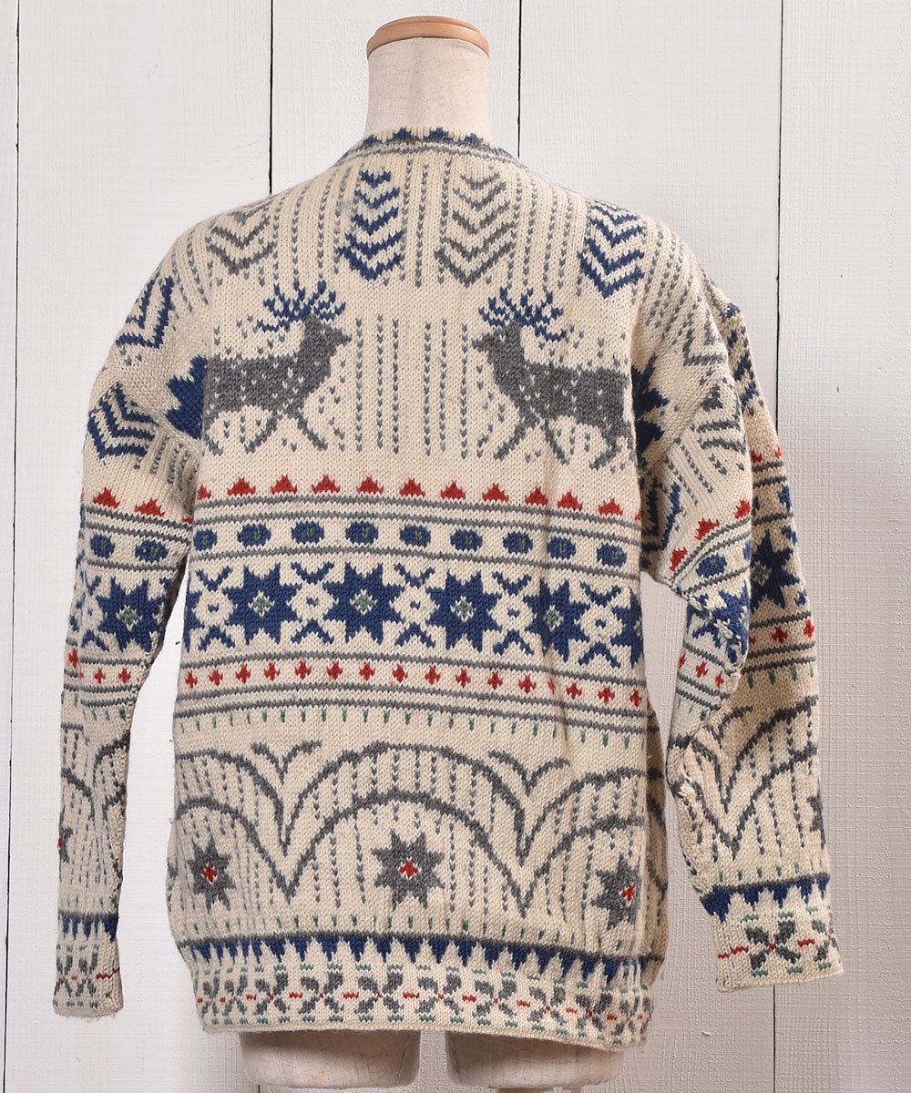 70~80's Nordic Knit Cardigan |70~80年代 ノルディック ニット カーディガン メタルボタン 古着のネット通販サイト  古着屋グレープフルーツ ムーン(Grapefruitmoon)Onlineshop ヴィンテージアイテム・レトロファッション