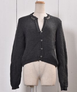 古着Made in Euro Tyrol Knit Cardigan｜ヨーロッパ製 チロル カーディガン  グレー 古着のネット通販 古着屋グレープフルーツムーン