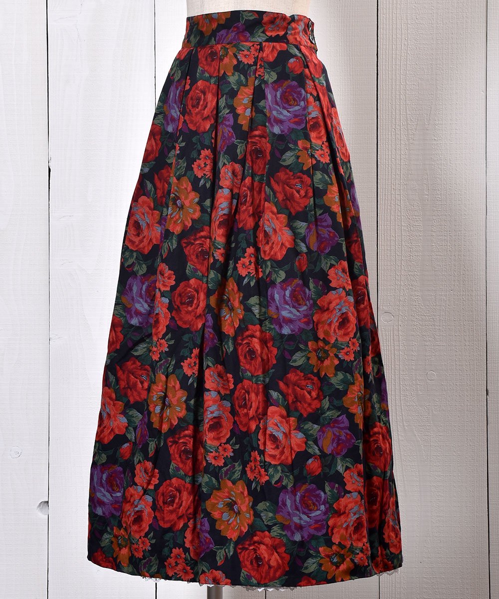 Rose Flower Pattern Tuck Skirt å ߥǥ ȥͥ