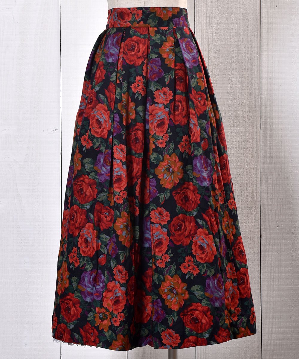 Rose Flower Pattern Tuck Skirt å ߥǥ ȥͥ