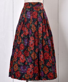 Rose Flower Pattern Tuck Skirt å ߥǥ  Υͥå 岰졼ץե롼 ࡼ