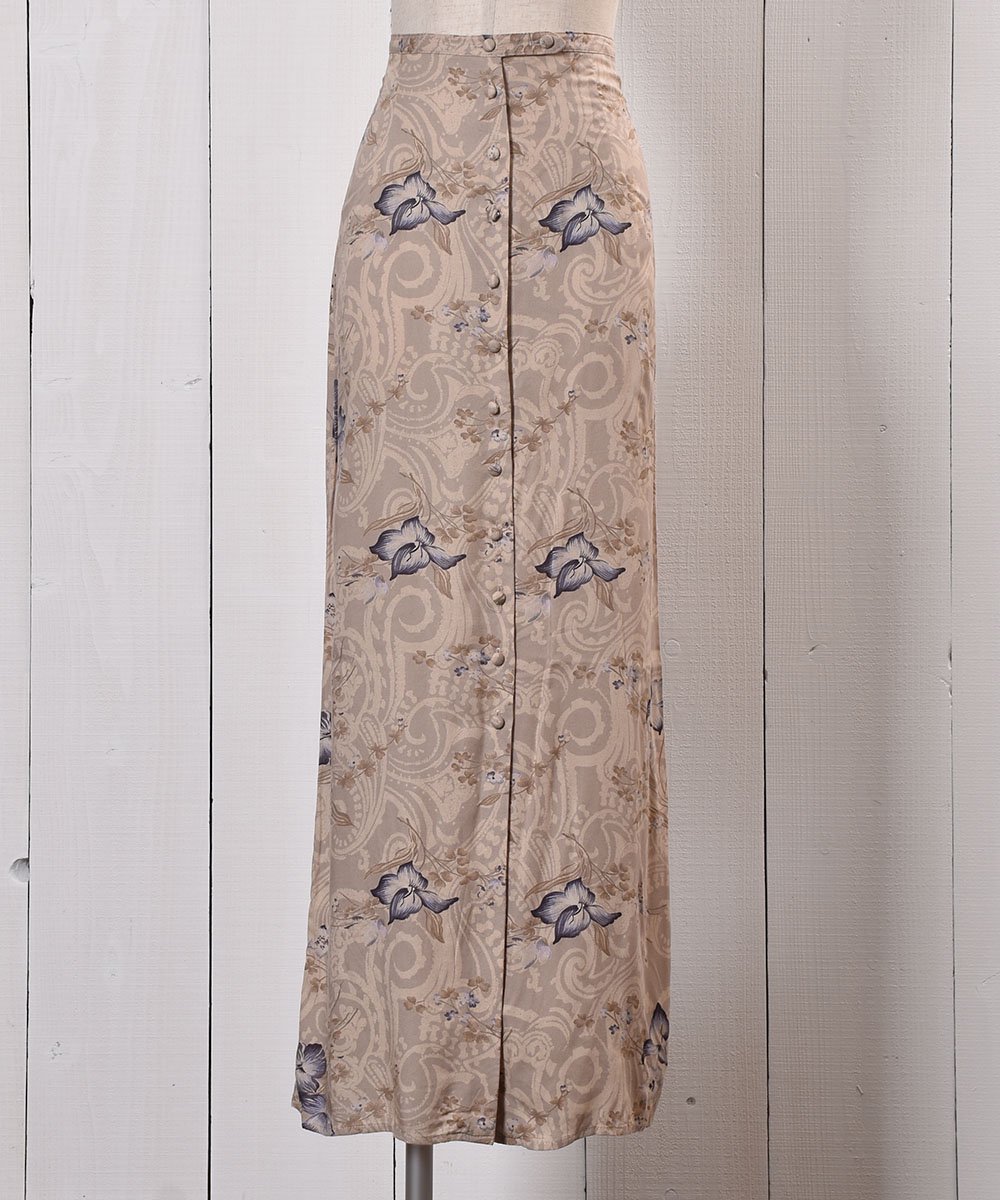  衼å  ܥߥ ȡMade in Euro Flower Pattern Button Down Mimore Skirt  ͥå  岰졼ץե롼 ࡼ