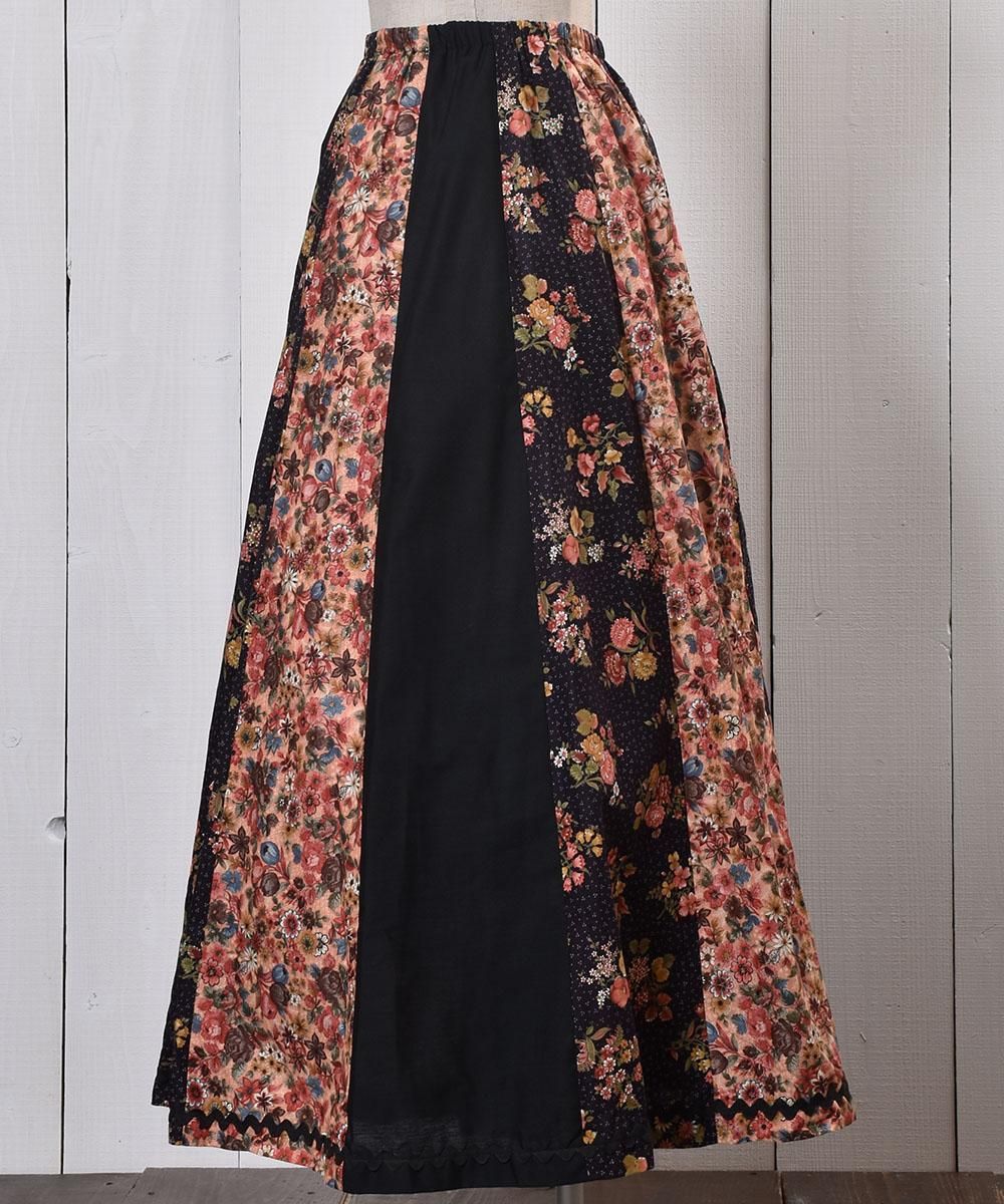 Flower Pattern Panel Maxi Skirtò ѥͥ ޥ ȥͥ