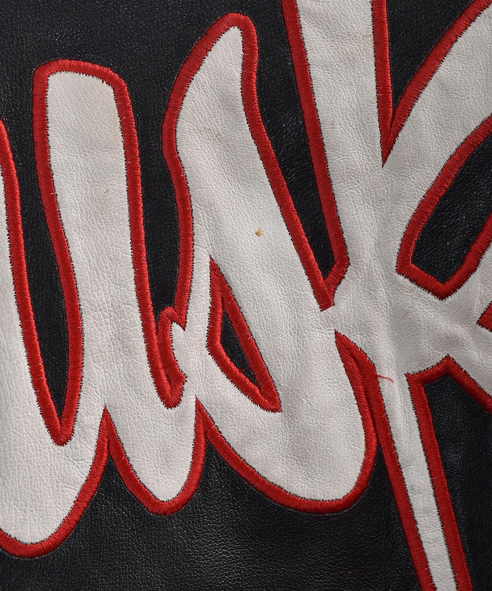Black×Red Leather Stadium jumper ｜ レザー スタジアムジャンパー