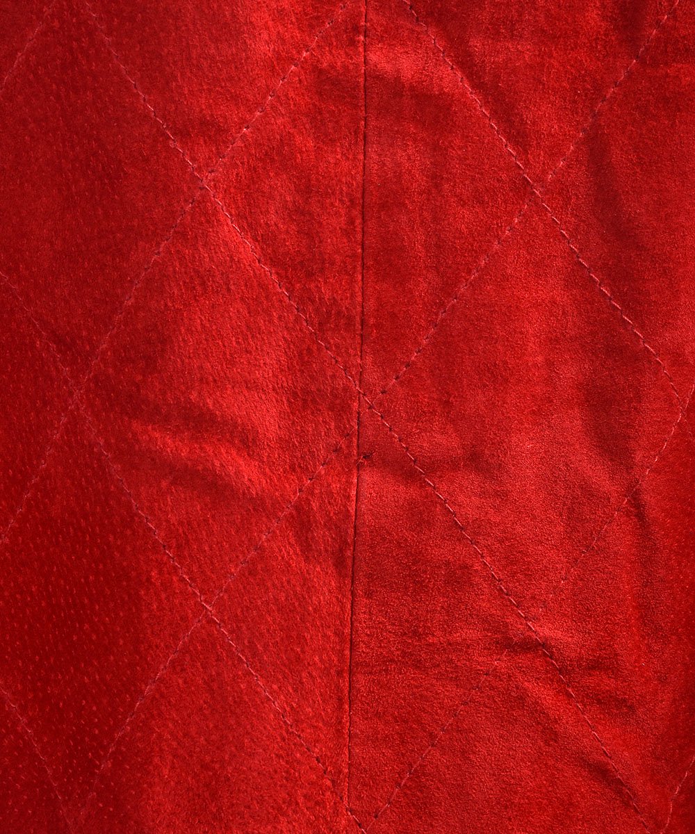 Red Suede Leather Ouilting Jacket  ƥ ݥ ֥륾 åɥͥ