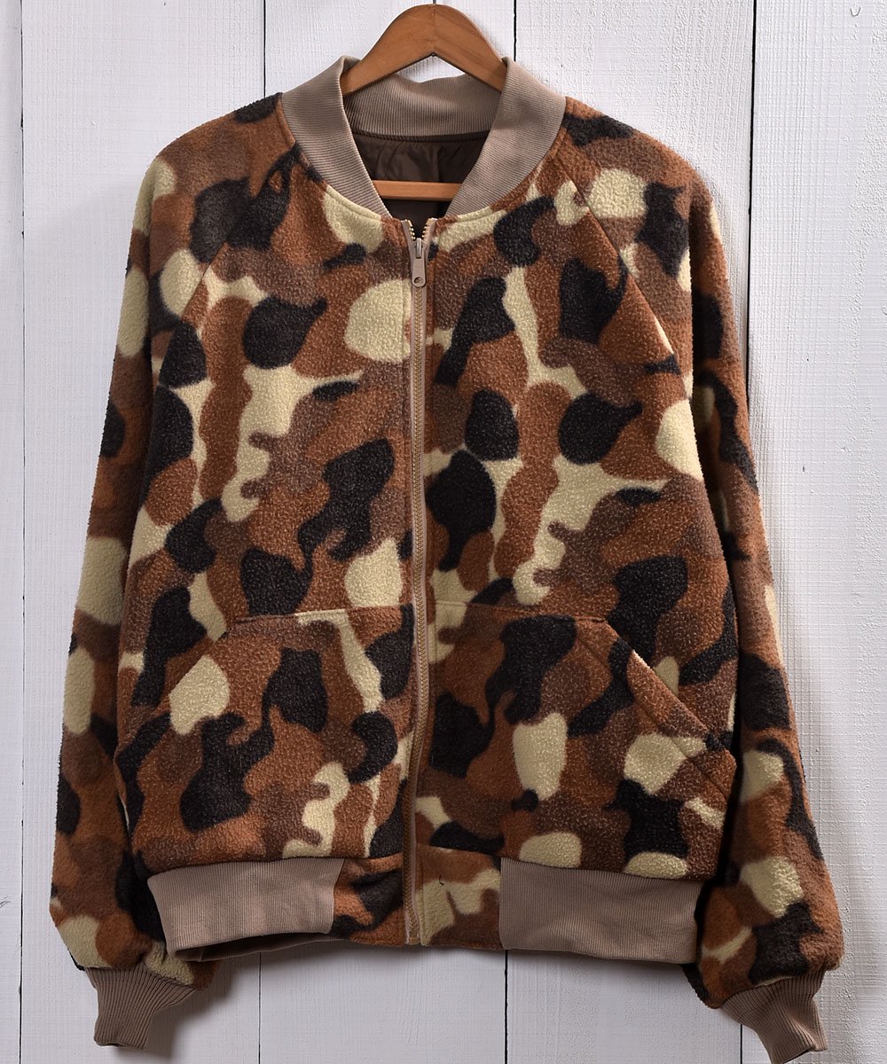  Camouflage Pattern Fleece Jacket  º ե꡼㥱å  ͥå  岰졼ץե롼 ࡼ