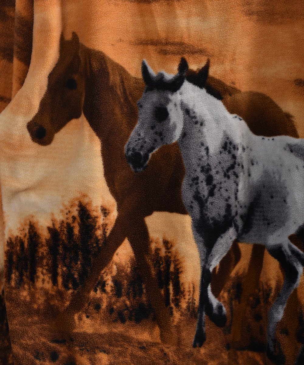 Horse Pattern Fleece Jacket  º ե꡼㥱åȥͥ