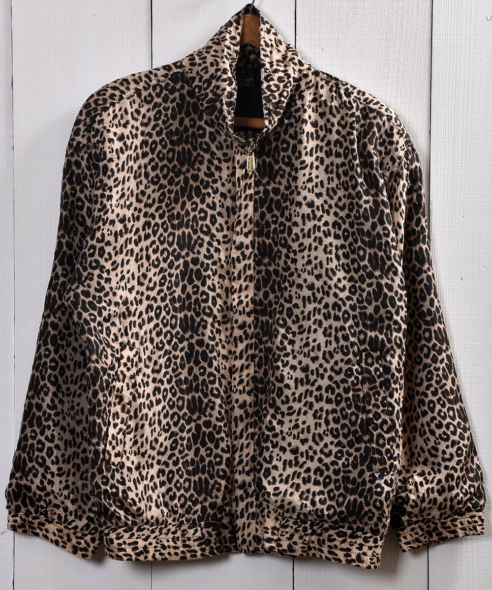  륯 ɥ֥졼 쥪ѡ ɥ顽 Silk Windbreaker Leopard Mandarin Collar  ͥå  岰졼ץե롼 ࡼ
