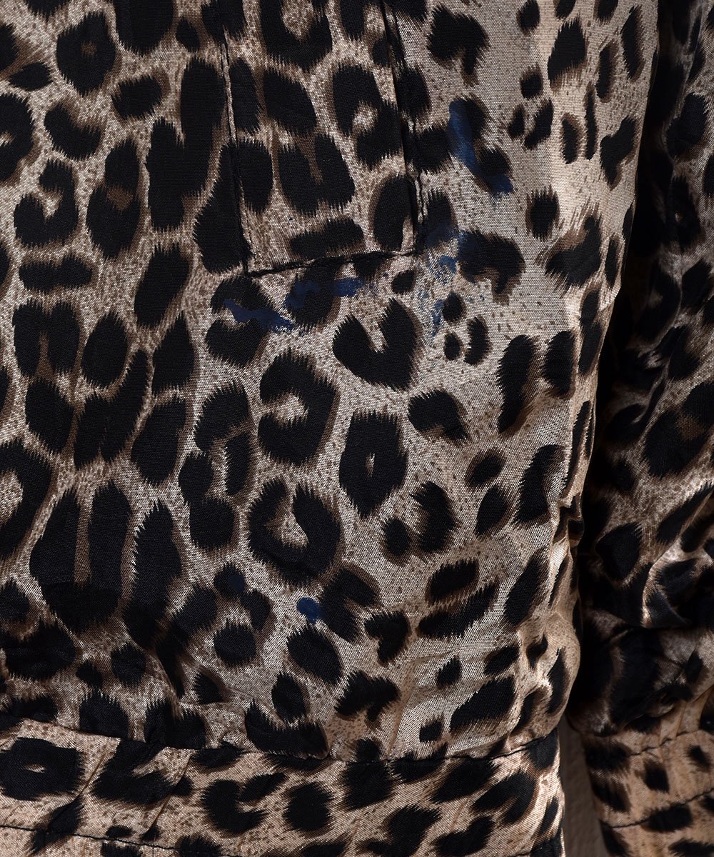 륯 ɥ֥졼 쥪ѡ ɥ顽 Silk Windbreaker Leopard Mandarin Collarͥ