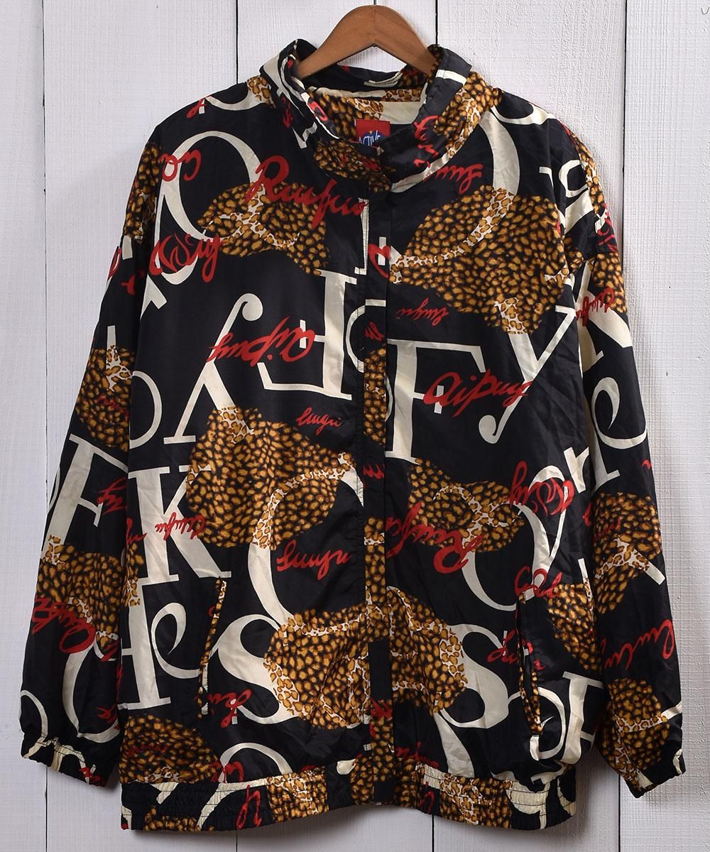 ナイロンジャケット レオパード アルファベット Nylon Jacket Leopard Alphabet 古着のネット通販サイト 古着屋グレープフルーツムーン Grapefruitmoon Onlineshop ヴィンテージアイテム レトロファッション