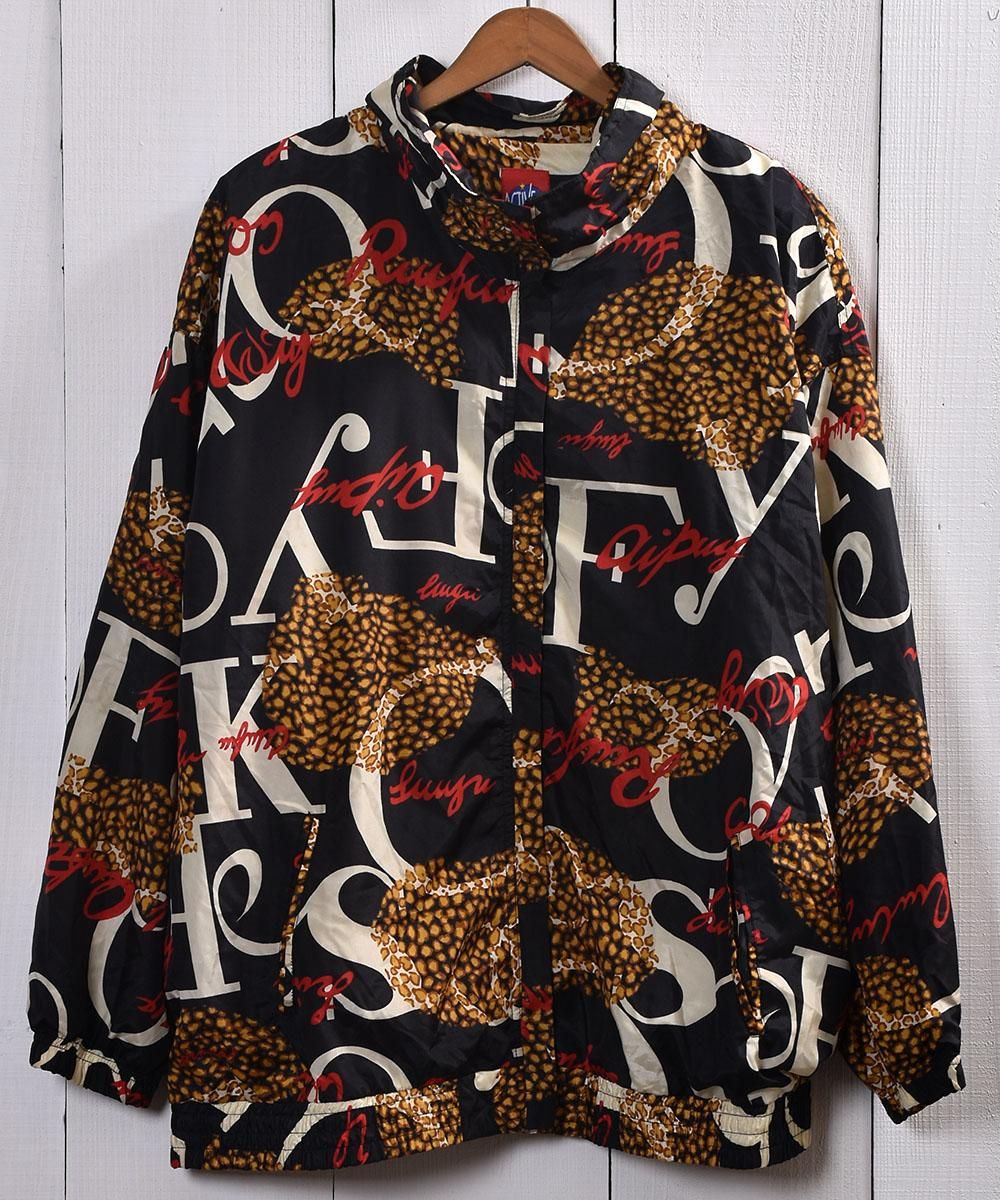  ʥ󥸥㥱å 쥪ѡɡե٥åȡ Nylon Jacket LeopardAlphabet  ͥå  岰졼ץե롼 ࡼ