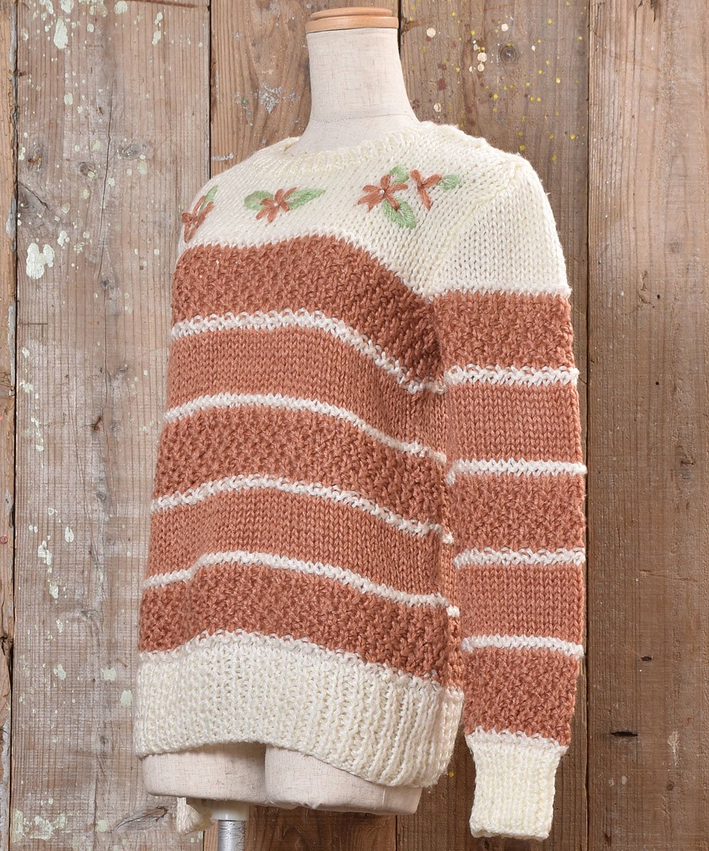 ܡ ˥åȥ ֡ Knit Sweater BorderFlowerͥ