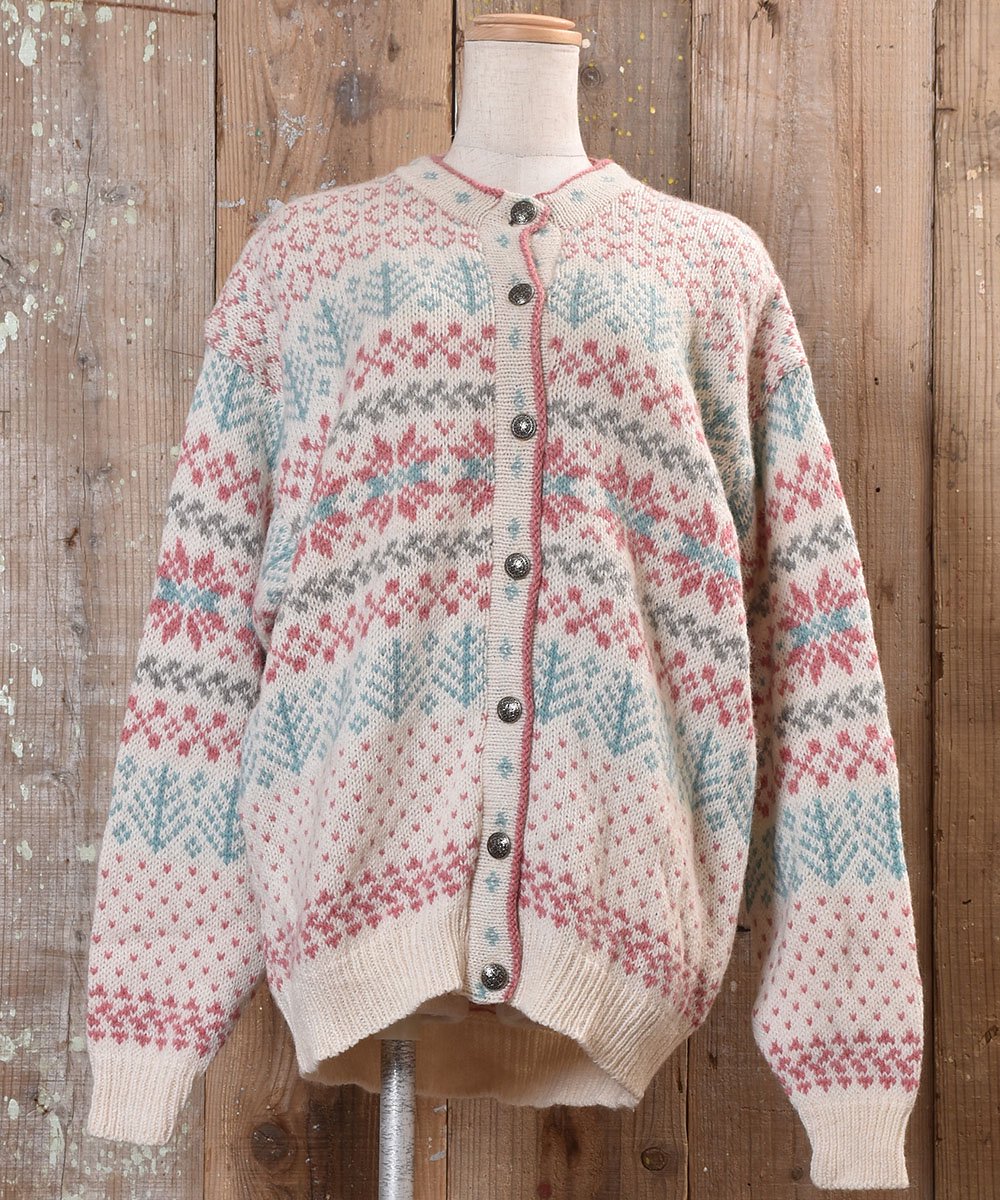 USA VINTAGE NORDIC DESIGN WOOL CARDIGAN/アメリカ古着ノルディック 