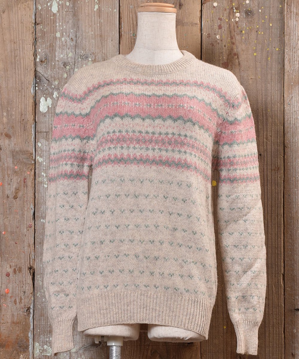  Υǥå ˥åȥ ԥ󥯡ߥ֥롼 Knit Sweater Nordic  ͥå  岰졼ץե롼 ࡼ