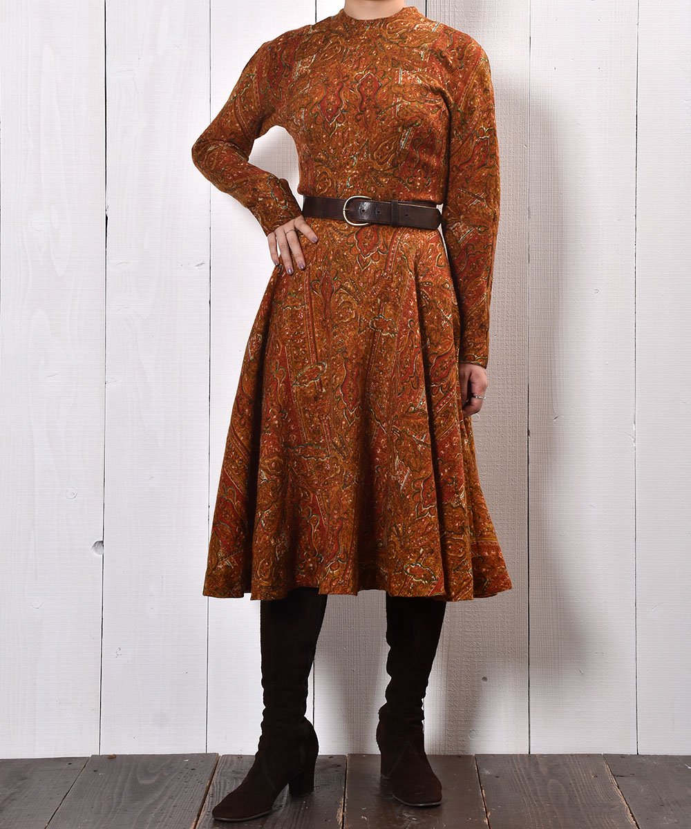 60年代 ヴィンテージワンピース オリエンタル｜ 60's Vintage Dress Oriental - 古着のネット通販サイト 古着屋グレープフルーツムーン(Grapefruitmoon)Onlineshop  ヴィンテージアイテム・レトロファッション