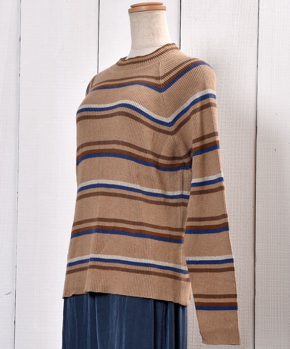 ޥܡ ֥˥åȥ  Rib Knit Sweater Multi Borderͥ