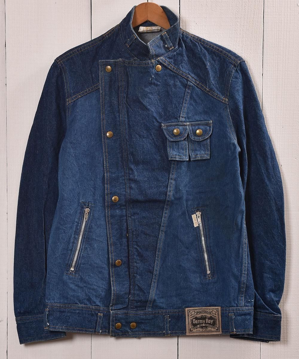 ポルトガル製デニムライダースジャケット Made In Portugal Denim Jacket Riders Design 古着のネット通販サイト 古着屋グレープフルーツムーン Grapefruitmoon Onlineshop ヴィンテージアイテム レトロファッション