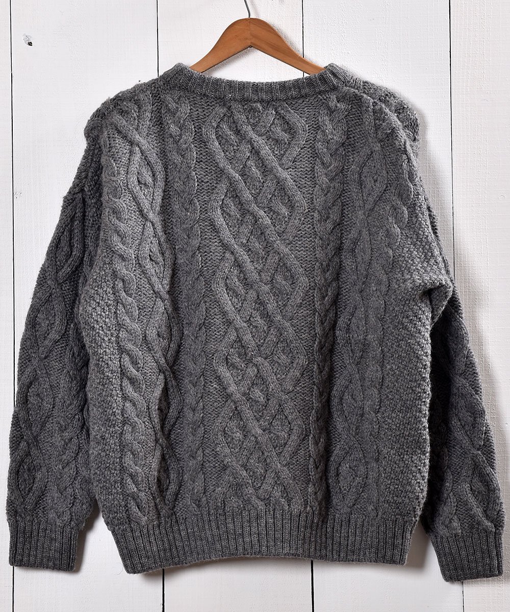 ꥹ եå㡼ޥ  졼 ԤߡMade in UK Fishierman Knit Sweater Grayͥ