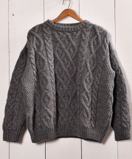  ꥹ եå㡼ޥ  졼 ԤߡMade in UK Fishierman Knit Sweater Gray Υͥå 岰졼ץե롼 ࡼ