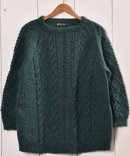 եå㡼ޥ  ꡼ Ԥߡ Fishierman Knit Sweater Green Υͥå 岰졼ץե롼 ࡼ