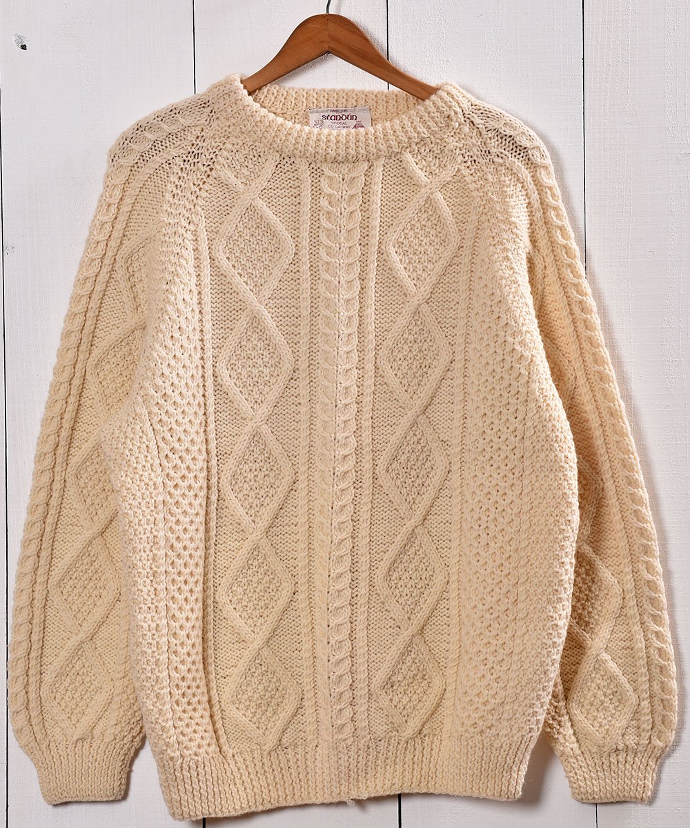   եå㡼ޥ  ܥ꡼ Ԥߡ Made in Ireland Fishierman Knit Sweater Ivory  ͥå  岰졼ץե롼 ࡼ