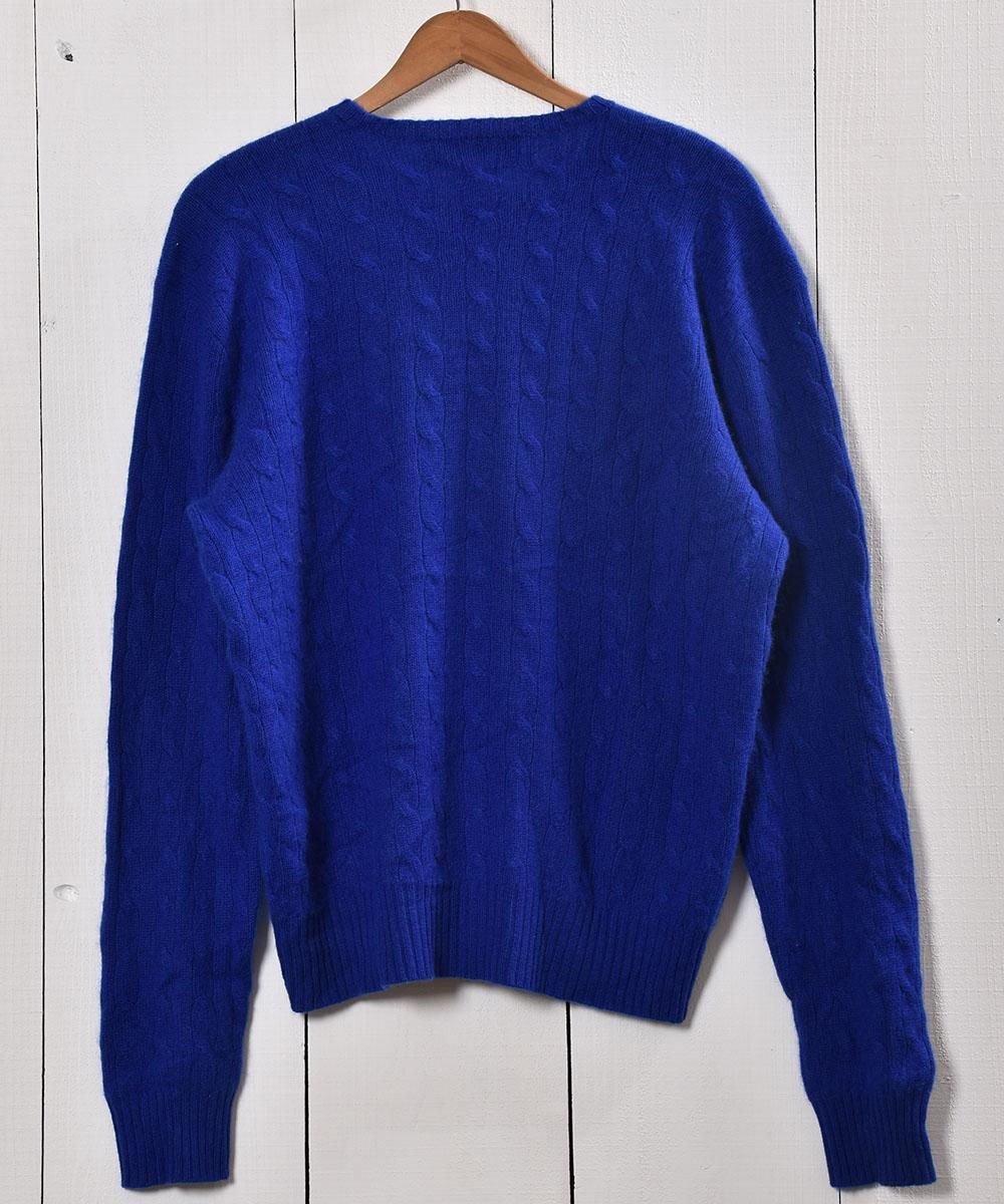 ラルフローレン ケーブル編み カシミヤセータ― ブルー ｜ ”Ralph