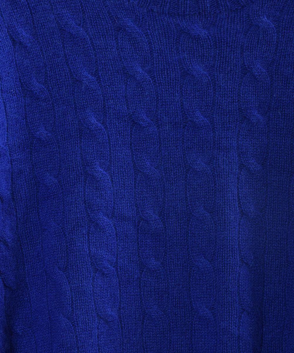 ラルフローレン ケーブル編み カシミヤセータ― ブルー ｜ ”Ralph
