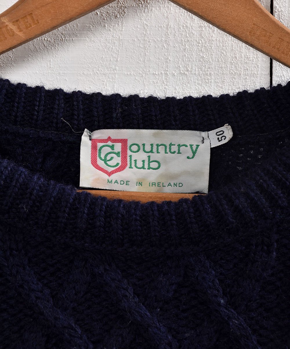  եå㡼ޥ  ͥӡ Ԥߡ Made in Ireland Fishierman Knit Sweater Navyͥ
