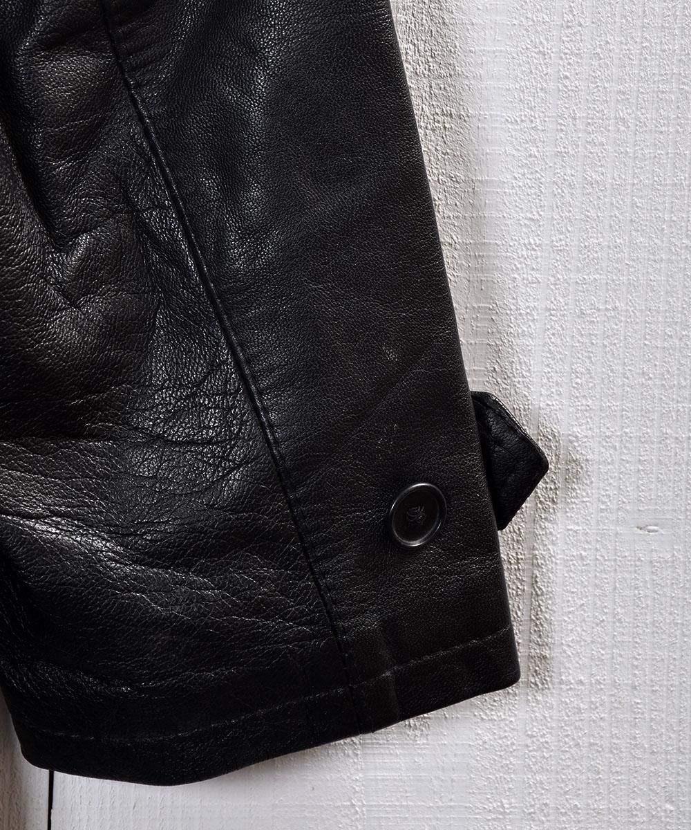 ブラック レザー ロングコート |Black Leather Long Coat ブラック レザー ロングコート |Black Leather Long Coat
