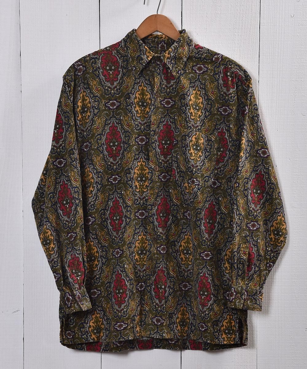  ޥ ǥ ġDamask Pattern Corduroy Shirts  ͥå  岰졼ץե롼 ࡼ