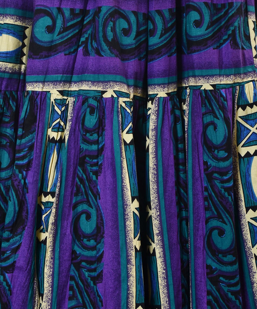 Native Pattern tiered Skirt｜ネイティブ柄 ティアード スカート